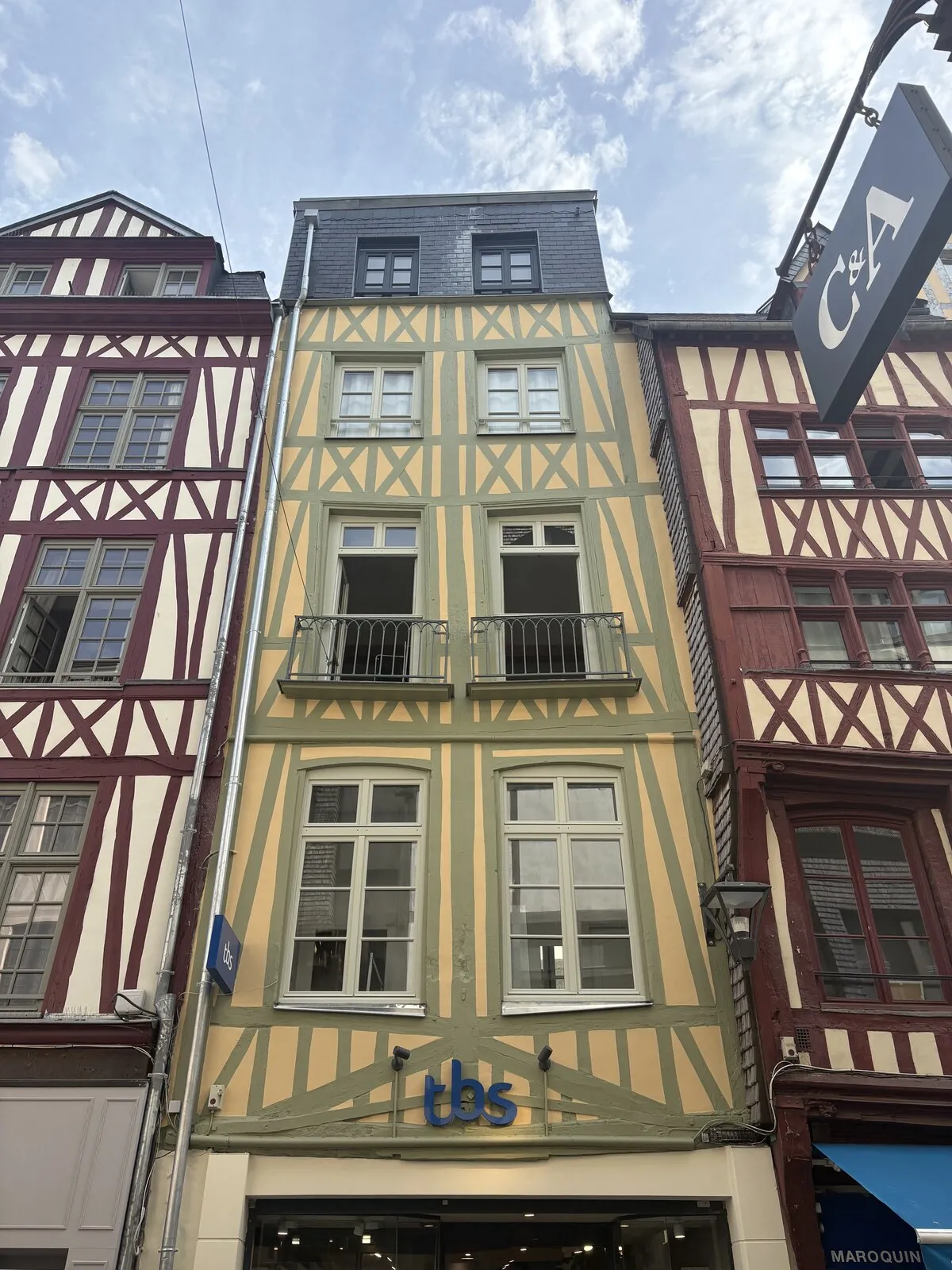 Façade à colombages rue du Gros-Horloge